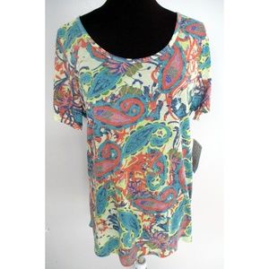 NWT LULAROE CLASSIC TEE WOMENS PAISLEY SIZE MEDIUM
